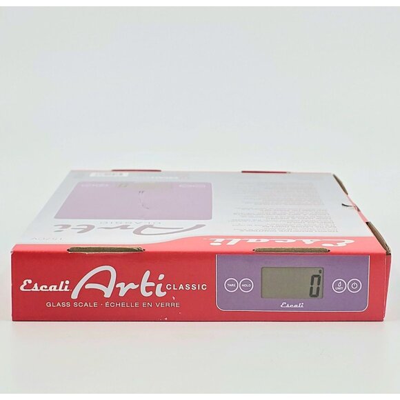 Escali Arti Classic Tempered Glass Kitchen Scale Violet Food Scale New - Picture 10 of 11